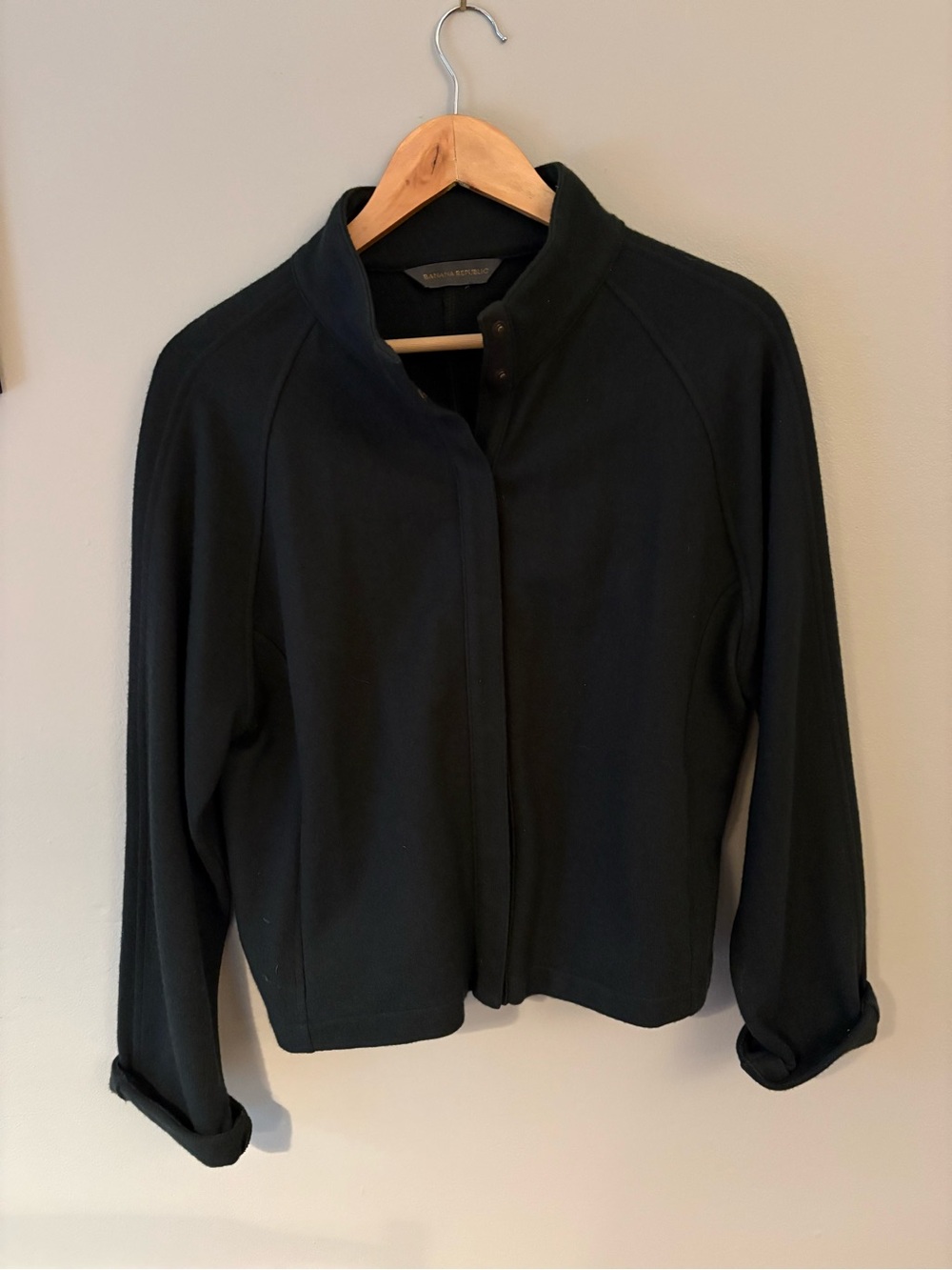 Banana Republic Black Stand-Collar Jacket